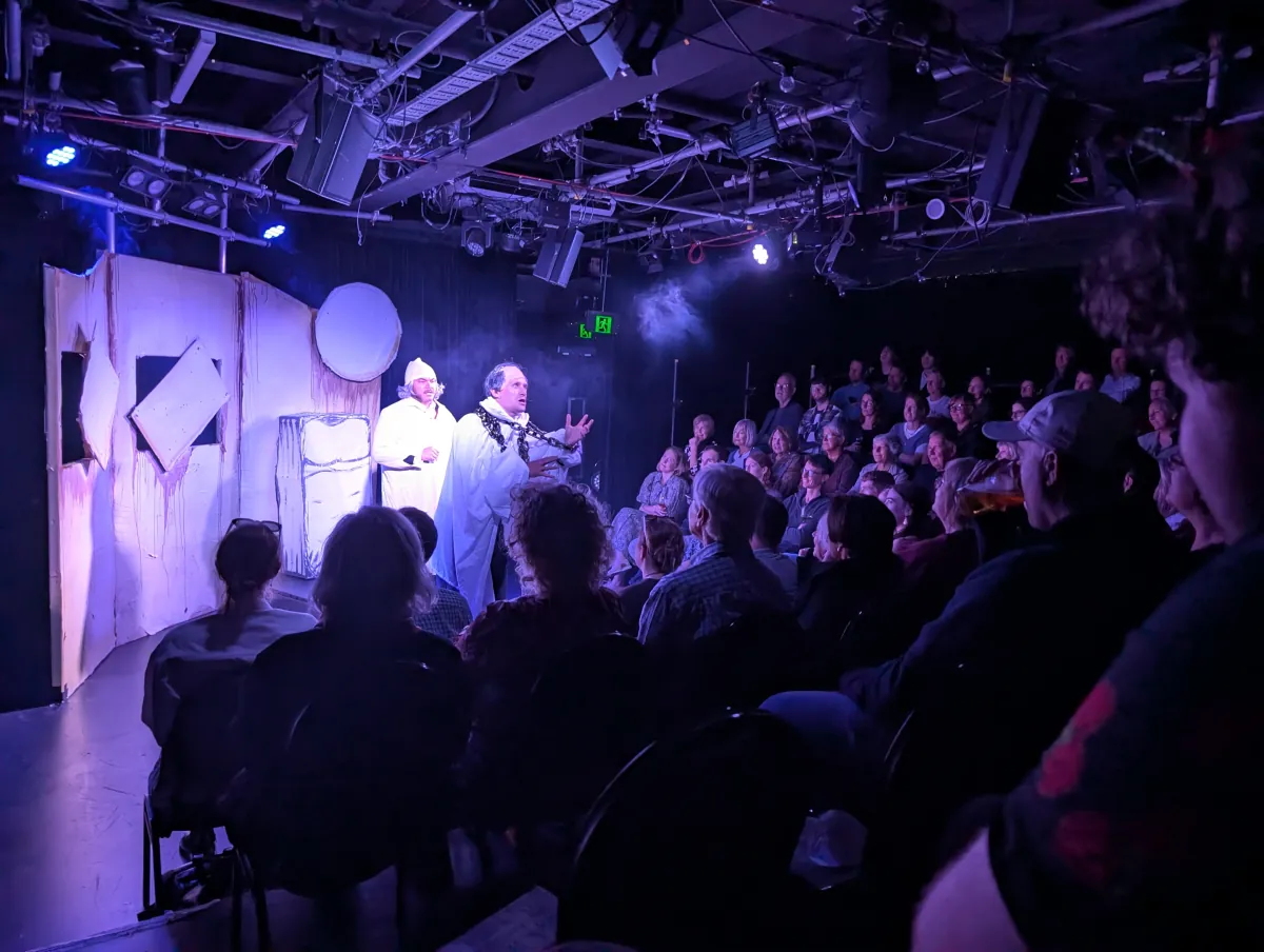 A Christchurch Carol playing to an audience at Little Andromeda
